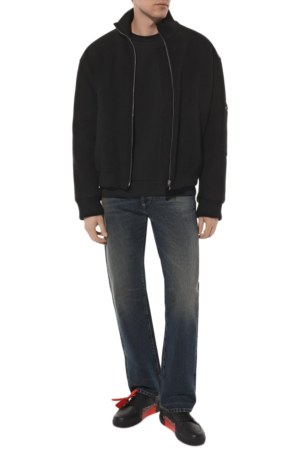 Кожаные кеды low vulcanized OFF-WHITE, арт. 0MIA085C99LEA0021010BLACK, фото 2