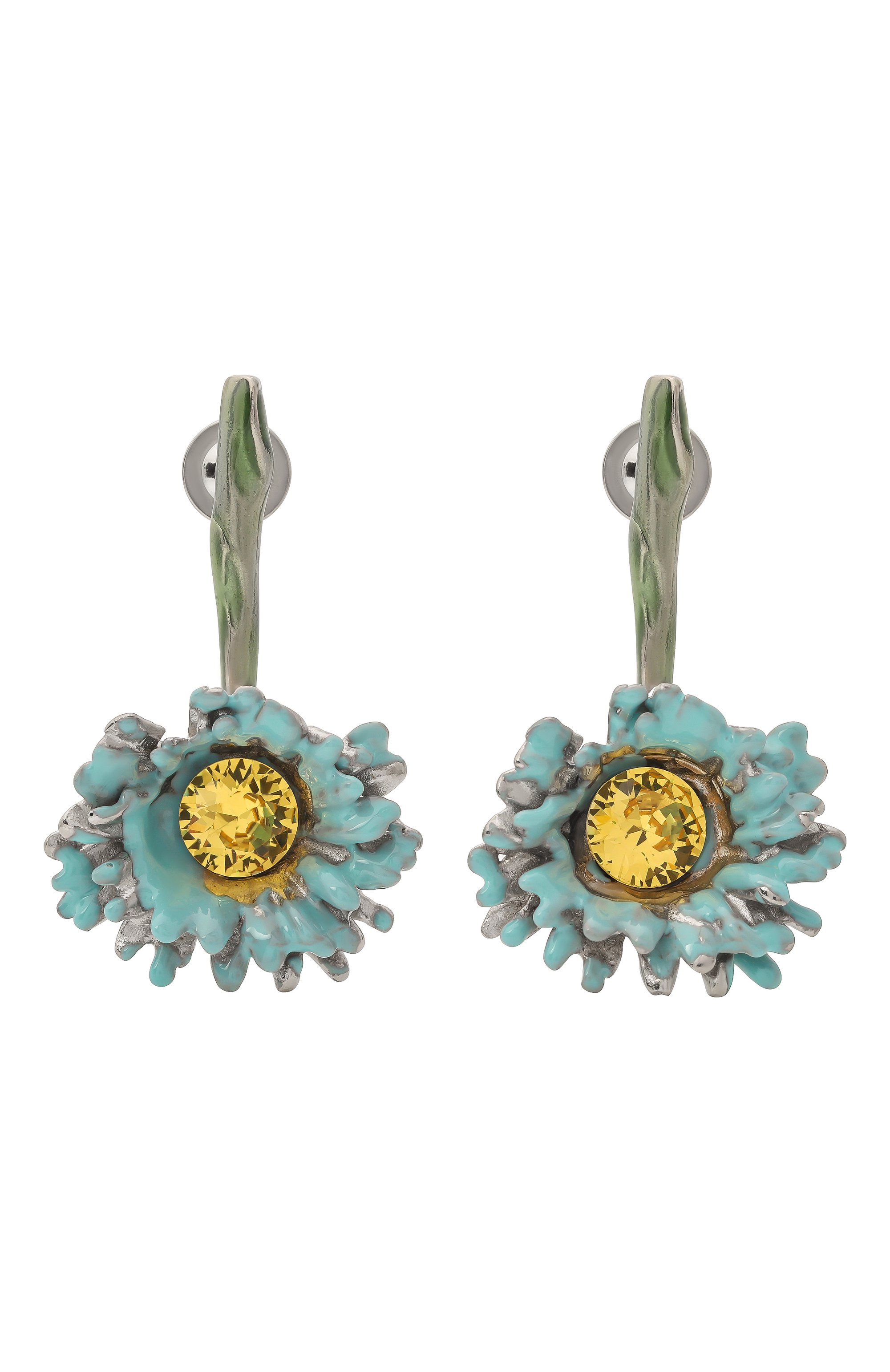 Серьги MARNI бирюзового цвета по цене 34850 руб., арт. 0RMV0541A0 P6527, фото 1 Серьги MARNI, арт. 0RMV0541A0 P6527, фото 1