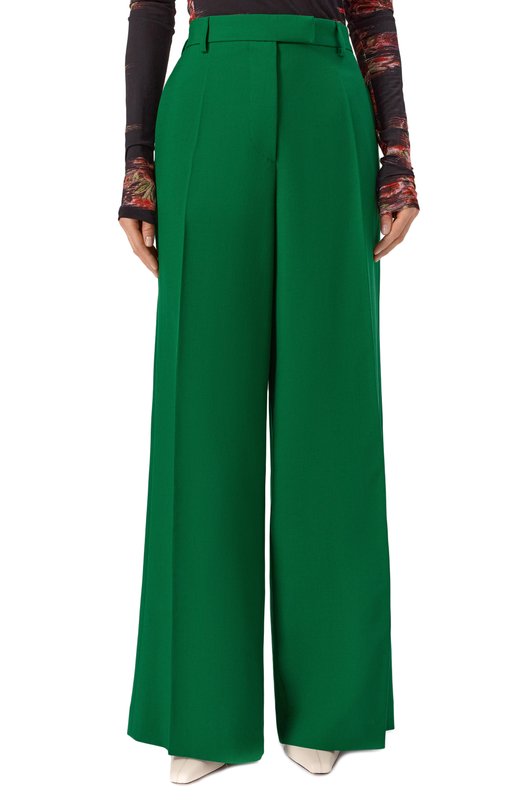 Шерстяные брюки Dries Van Noten 010946/2249 Зелёный  010946/2249 Фото 3