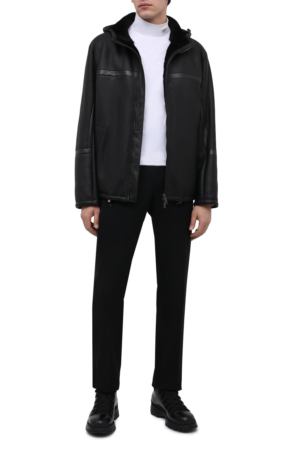 Дубленка из овчины PRADA черного цвета по цене 640000 руб., арт. UPW395-1H44-F0806, фото 2 Дубленка из овчины PRADA, арт. UPW395-1H44-F0806, фото 2