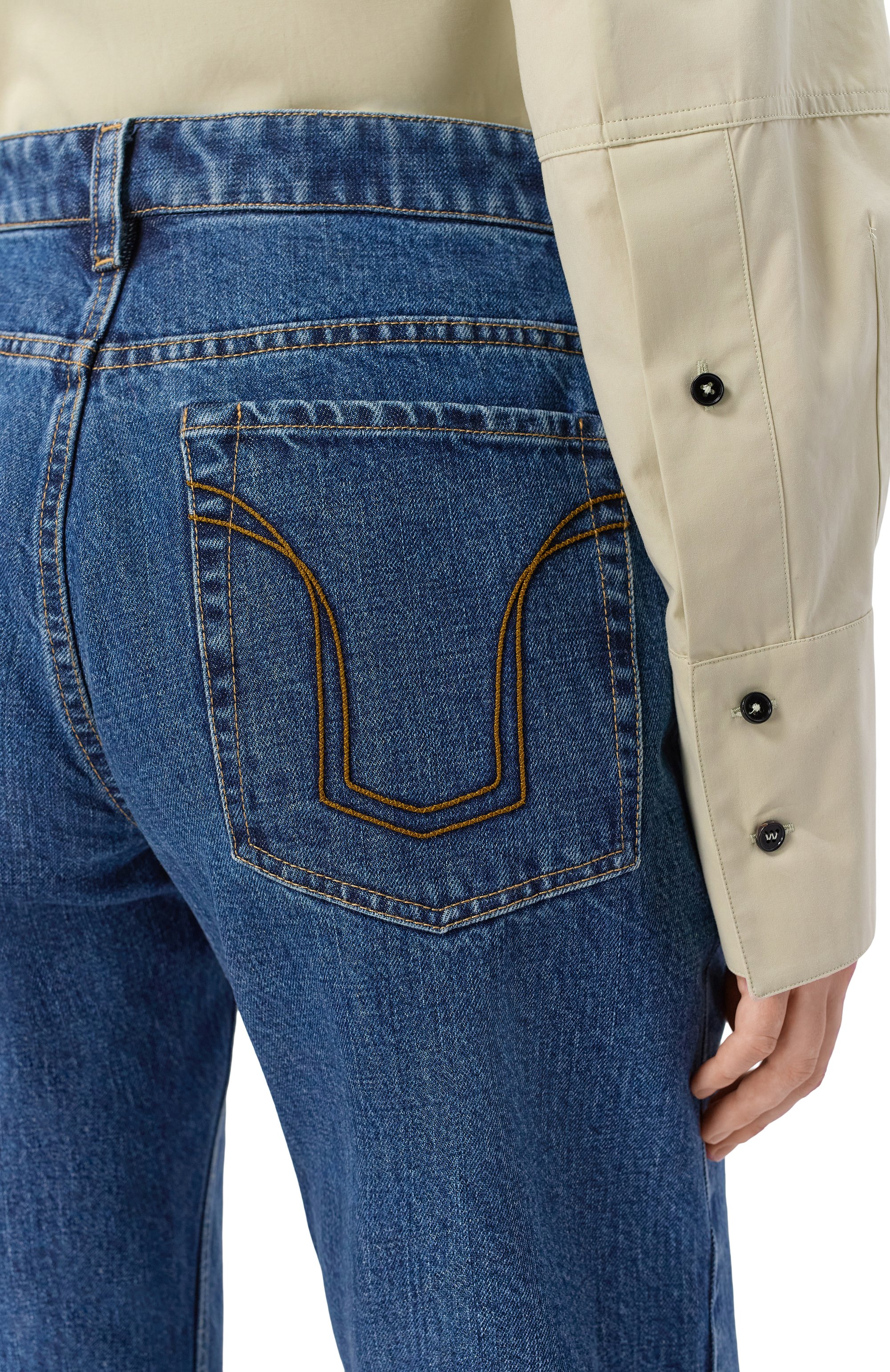 Джинсы JIL SANDER синего цвета по цене 141500 руб., арт. J02KA0354/J46463, фото 5 Джинсы JIL SANDER, арт. J02KA0354/J46463, фото 5