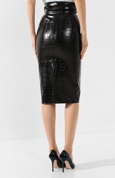 Юбка с поясом MSGM черного цвета по цене 28100 руб., арт. 2742MDD104 195802, фото 4 Юбка с поясом MSGM, арт. 2742MDD104 195802, фото 4