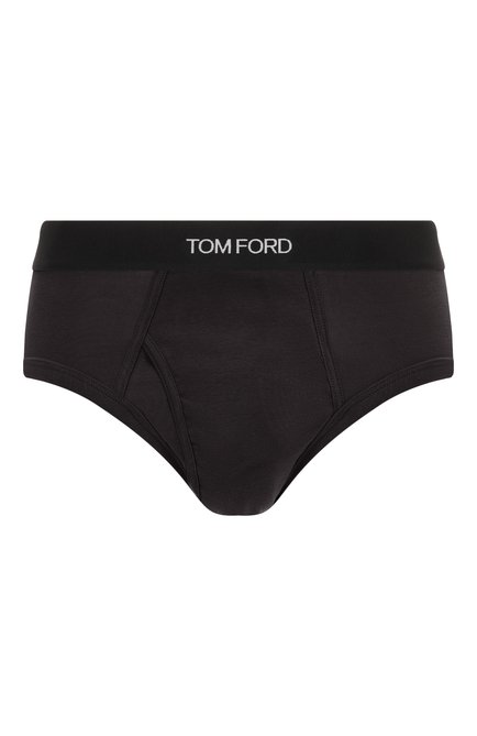 Мужские хлопковые брифы TOM FORD темно-серого цвета, арт. T4LC1104 | Фото 1 (Нос: Не проставлено; Материал сплава: Проставлено; Материал внешний: Хлопок; Трусы М: Брифы; Кросс-КТ: бельё; Мужское Кросс-КТ: Трусы)