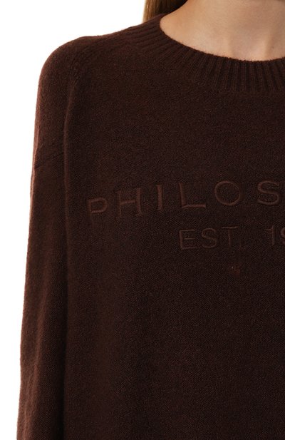 Свитер PHILOSOPHY DI LORENZO SERAFINI темно-коричневого цвета по цене 43900 руб., арт. A0928/5702, фото 5 Свитер PHILOSOPHY DI LORENZO SERAFINI, арт. A0928/5702, фото 5
