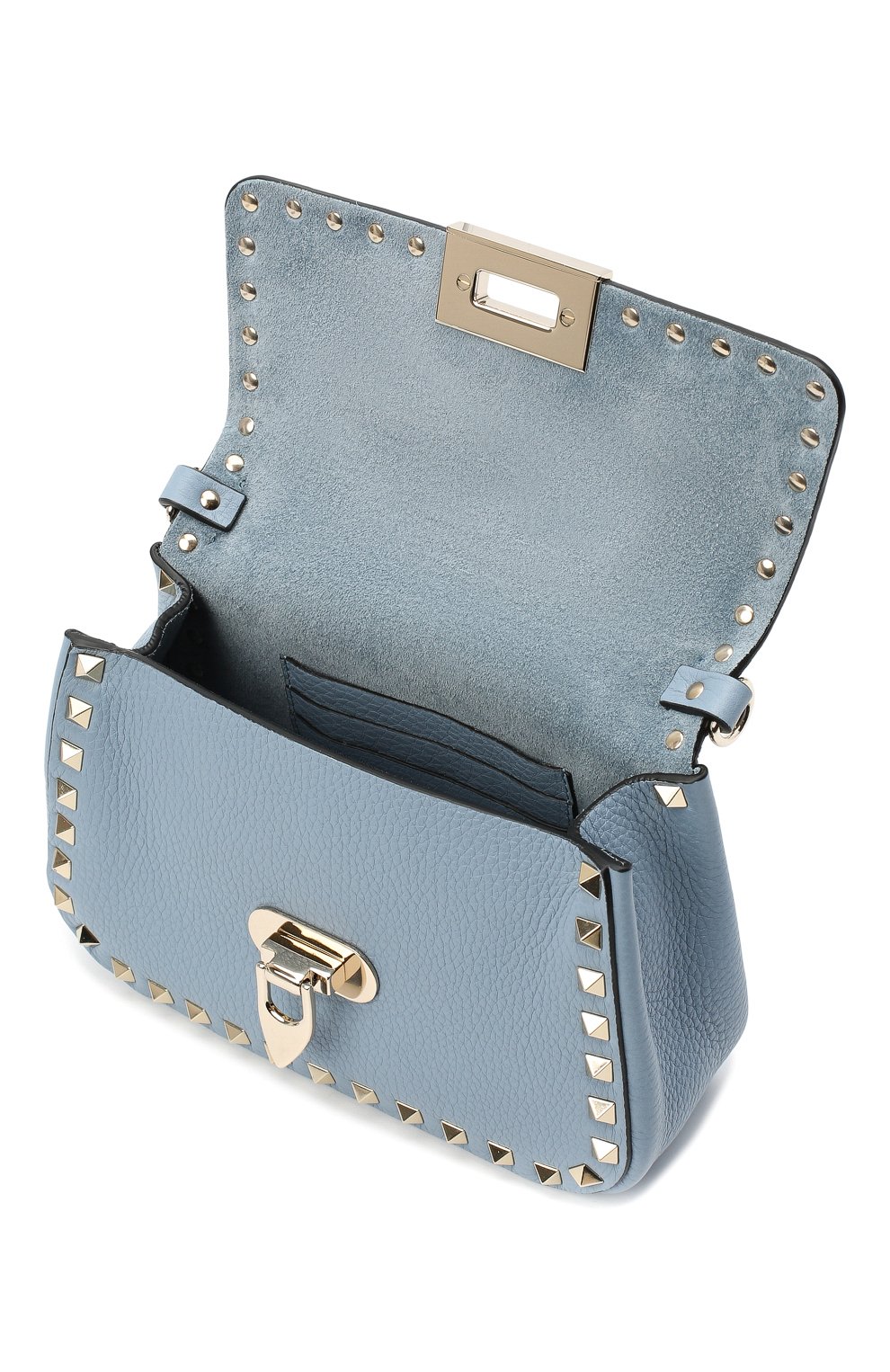 Сумка rockstud small VALENTINO голубого цвета по цене 208500 руб., арт. VW2B0I52/VSF, фото 4 Сумка rockstud small VALENTINO, арт. VW2B0I52/VSF, фото 4