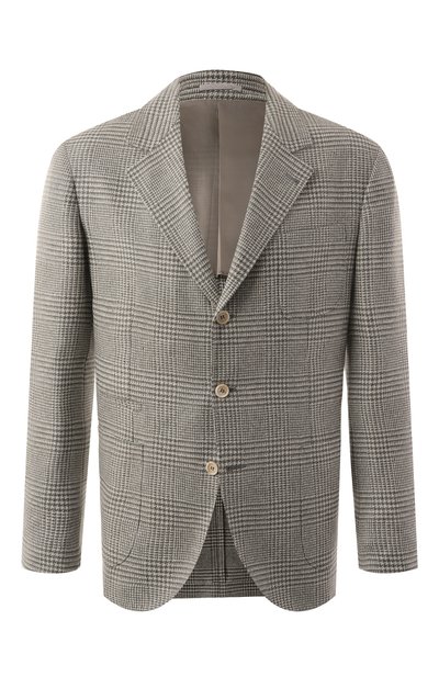 Мужской пиджак из шерсти и шелка BRUNELLO CUCINELLI, арт. MY4687BND