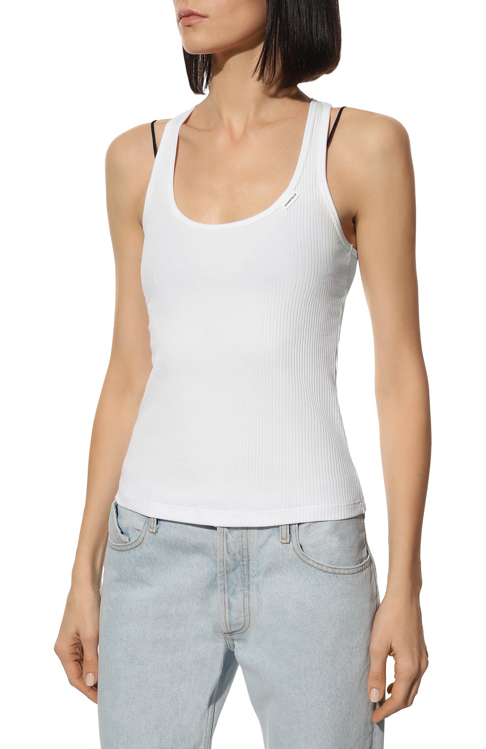 Хлопковая майка CHANTELLE белого цвета по цене 6870 руб., арт. C15P60, фото 3 Хлопковая майка CHANTELLE, арт. C15P60, фото 3