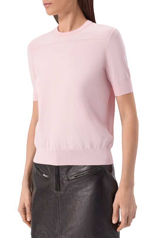 Хлопковый пуловер Jil Sander J02GC0117/J15383 Розовый  J02GC0117/J15383 Фото 3