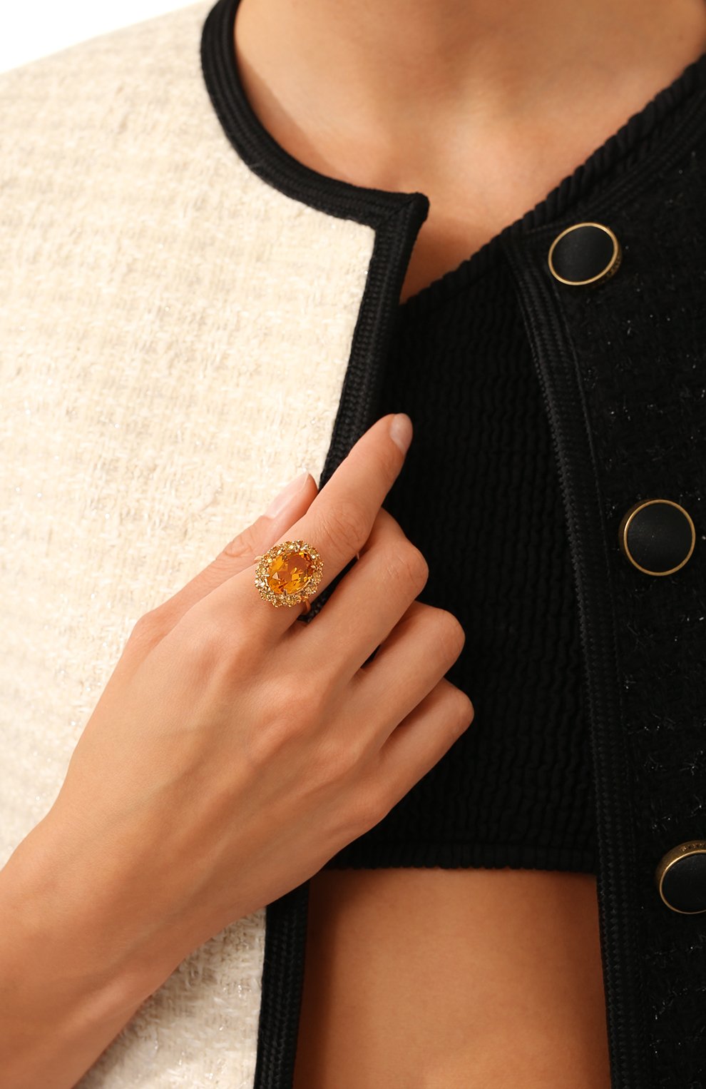 Кольцо SECRETS JEWELRY желтого цвета по цене 29700 руб., арт. КЦОП0102, фото 2 Кольцо SECRETS JEWELRY, арт. КЦОП0102, фото 2