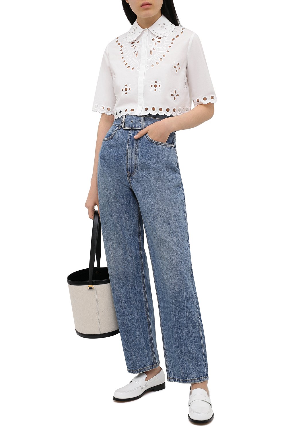 Хлопковая блузка REDVALENTINO, арт. VR0AA02S/5TC, фото 2
