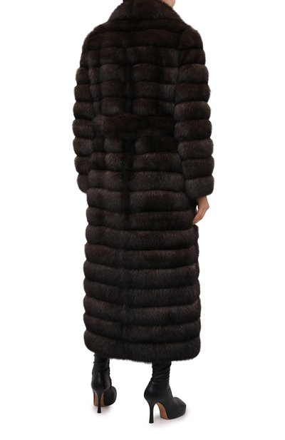 Шуба из меха соболя YVES SALOMON, арт. 9WYM37630ZICV, фото 4