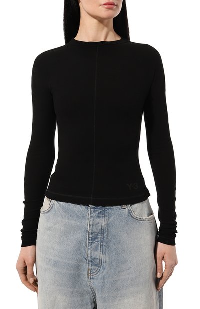 Хлопковый лонгслив Y-3, арт. HY1251, фото 3