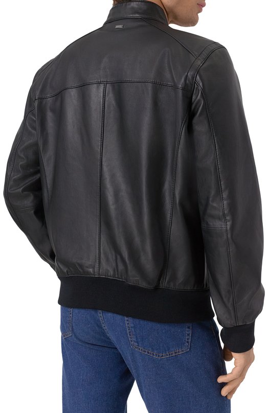 Кожаный бомбер Windsor B0RELL03-L/1300145 Чёрный  B0RELL03-L/1300145 Фото 4