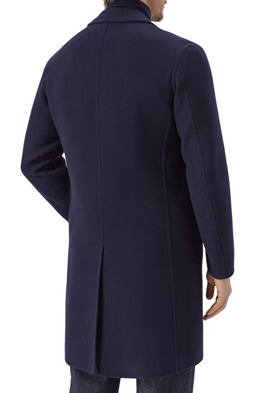 Шерстяное пальто Stefano Ricci M1ZSDB4000/W0001P Синий  M1ZSDB4000/W0001P Фото 4