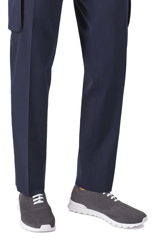 Текстильные кроссовки Kiton USSFITSN0115204_12-13 Серый  USSFITSN0115204_12-13 Фото 3