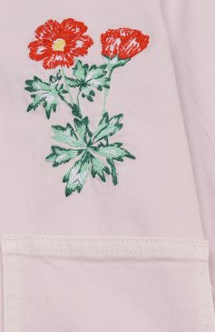 Детская джинсовая куртка STELLA MCCARTNEY светло-розового цвета, арт. TW2A87 | Фото 3 (Рукава: Длинные; Материал внешний: Хлопок, Деним; Кросс-КТ: Деним, Демисезон; Ростовка одежда: 2 года | 92 см, 3 года | 98 см, 4 года | 104 см, 5 лет | 110 см, 7 лет | 122 см, 9 лет | 134 см, 12 лет | 152 см, 13 - 15 лет | 158 см)
