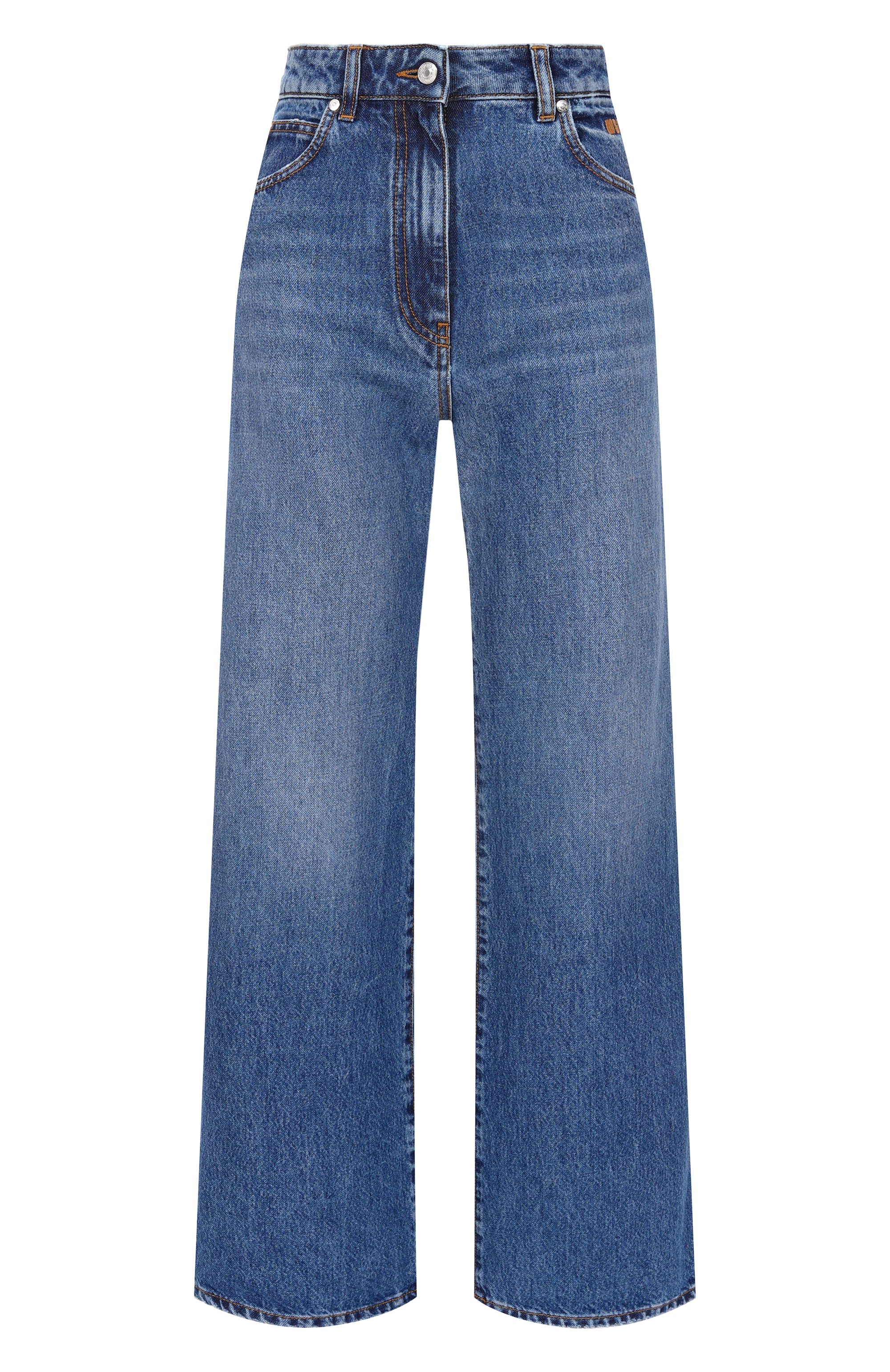 Джинсы MSGM синего цвета по цене 38850 руб., арт. 4041MDP238L/267280, фото 1 Джинсы MSGM, арт. 4041MDP238L/267280, фото 1