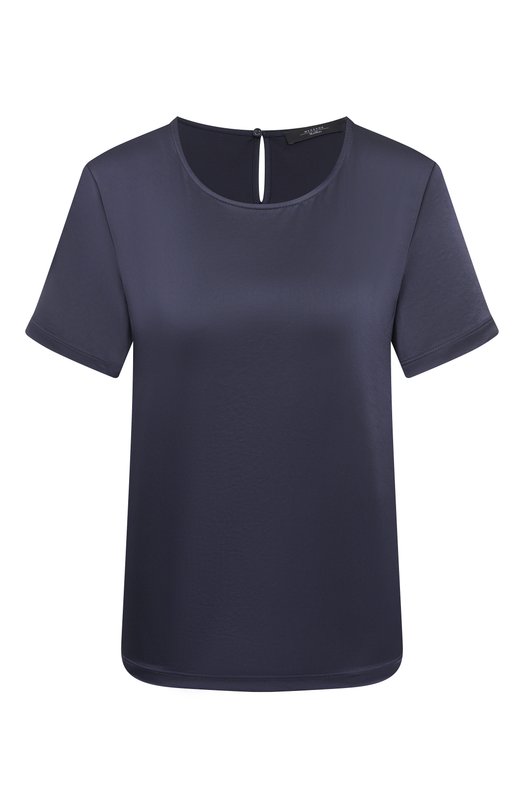Атласный топ Weekend Max Mara GILBERT Синий GILBERT