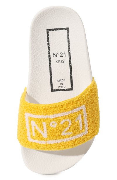 Шлепанцы N21 желтого цвета по цене 15450 руб., арт. 73351/28-35, фото 4 Шлепанцы N21, арт. 73351/28-35, фото 4