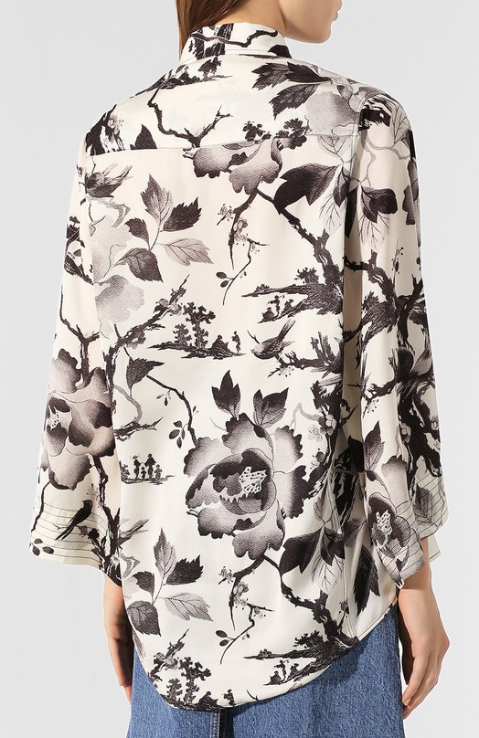 Блузка с принтом McQ Swallow Чёрный, белый, фото 4