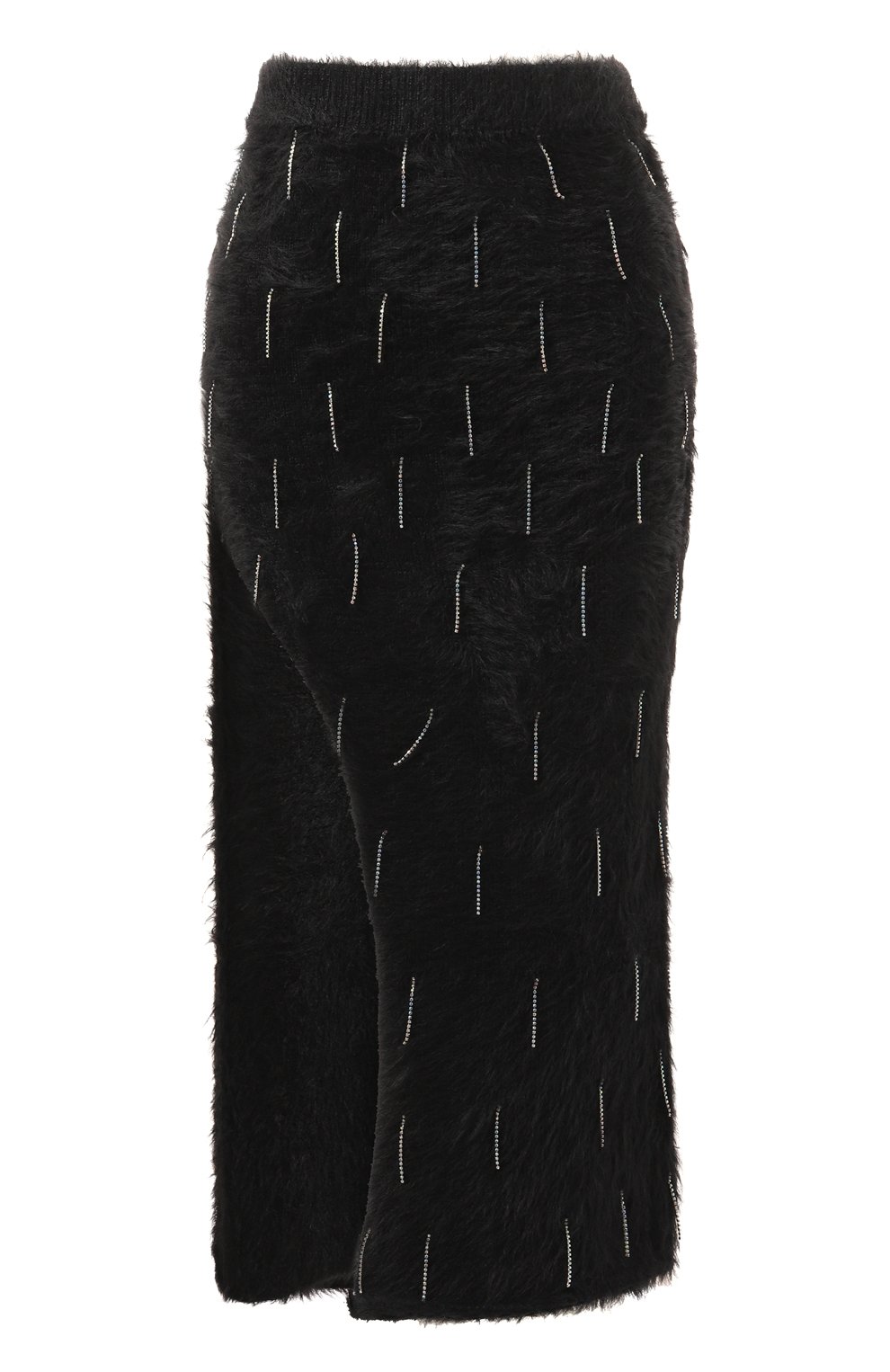 Юбка с отделкой стразами DAVID KOMA черного цвета по цене 55100 руб., арт. PF24DKKN02S, фото 1 Юбка с отделкой стразами DAVID KOMA, арт. PF24DKKN02S, фото 1