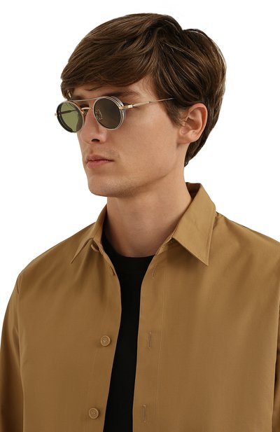 Солнцезащитные очки AKONI зеленого цвета по цене 122500 руб., арт. AKS-505A, фото 3 Солнцезащитные очки AKONI, арт. AKS-505A, фото 3