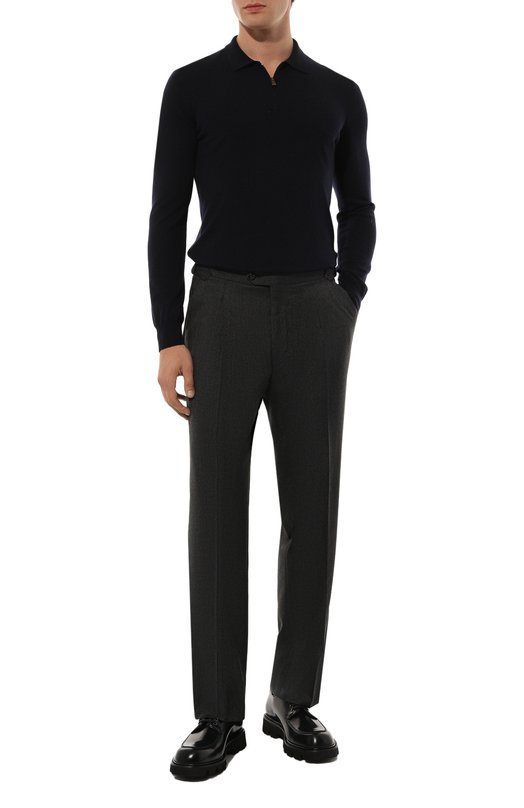 Шерстяные брюки Corneliani 944L26-9418350 Серый  944L26-9418350 Фото 2