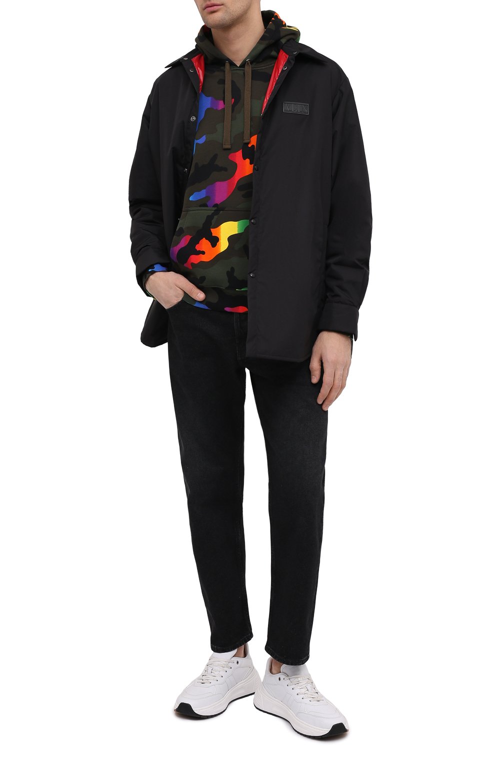 Хлопковое худи VALENTINO, арт. VV3MF06H72N, фото 2