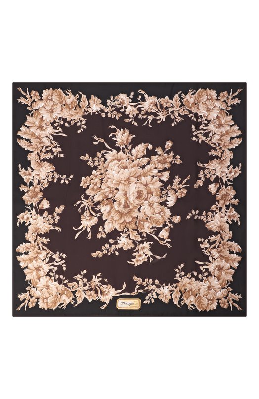 Шелковый платок Dolce & Gabbana FN090R/GDC9D Коричневый  FN090R/GDC9D Фото 4