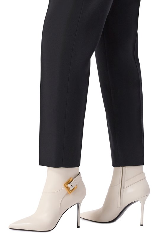 Кожаные ботильоны Anthem 95 Balmain GN4TE223/LVIT Кремовый  GN4TE223/LVIT Фото 2