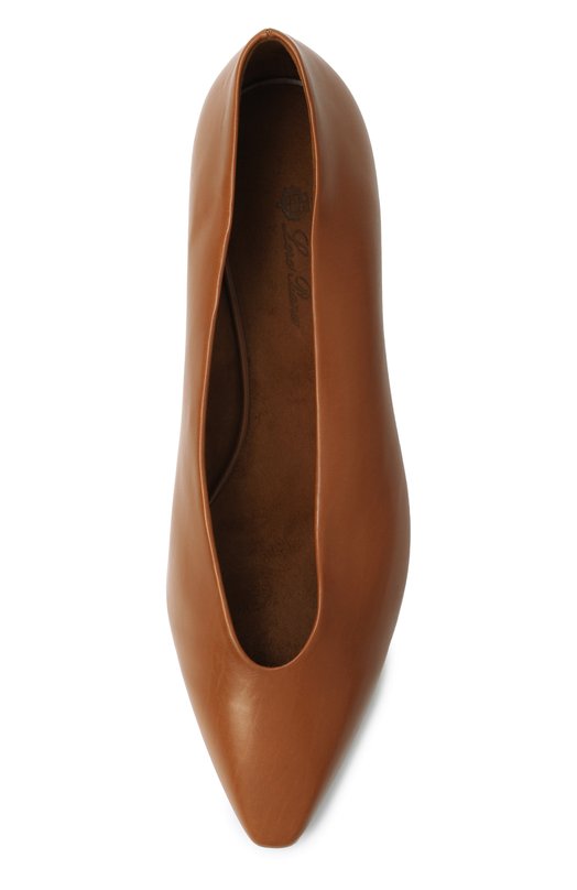 Кожаные балетки Rebecca Loro Piana FAN3737 Коричневый  FAN3737 Фото 6