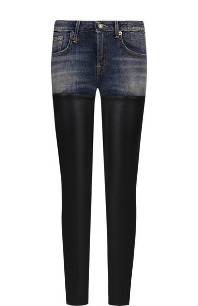 Джинсы-скинни из хлопка и кожи R13, арт. R13WM0041-15, фото 1