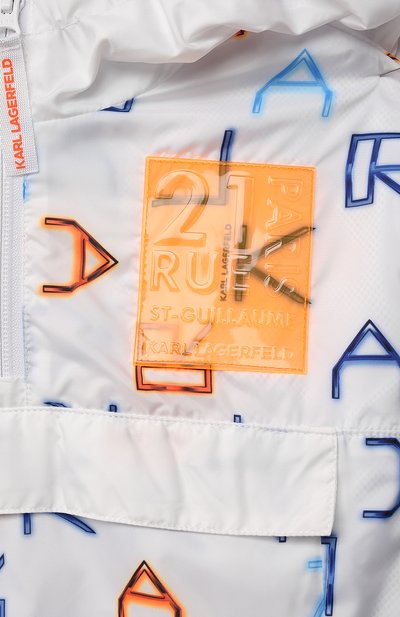 Анорак KARL LAGERFELD KIDS разноцветного цвета по цене 16200 руб., арт. Z26076, фото 3 Анорак KARL LAGERFELD KIDS, арт. Z26076, фото 3