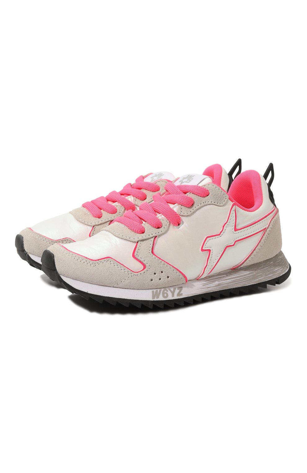 Кожаные кроссовки W6YZ розового цвета по цене 12800 руб., арт. 0012013567.35/27-34, фото 1 Кожаные кроссовки W6YZ, арт. 0012013567.35/27-34, фото 1