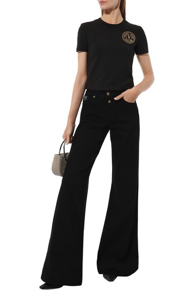 Хлопковая футболка VERSACE JEANS COUTURE, арт. 75HAHT06/CJ03T, фото 2