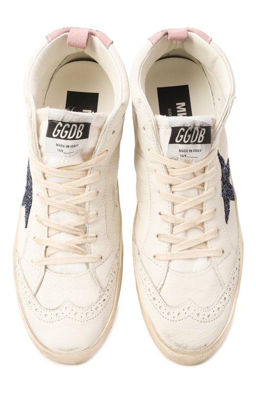 Кожаные кеды Mid Star Golden Goose Deluxe Brand GWF00122.F003979 Белый  GWF00122.F003979 Фото 6