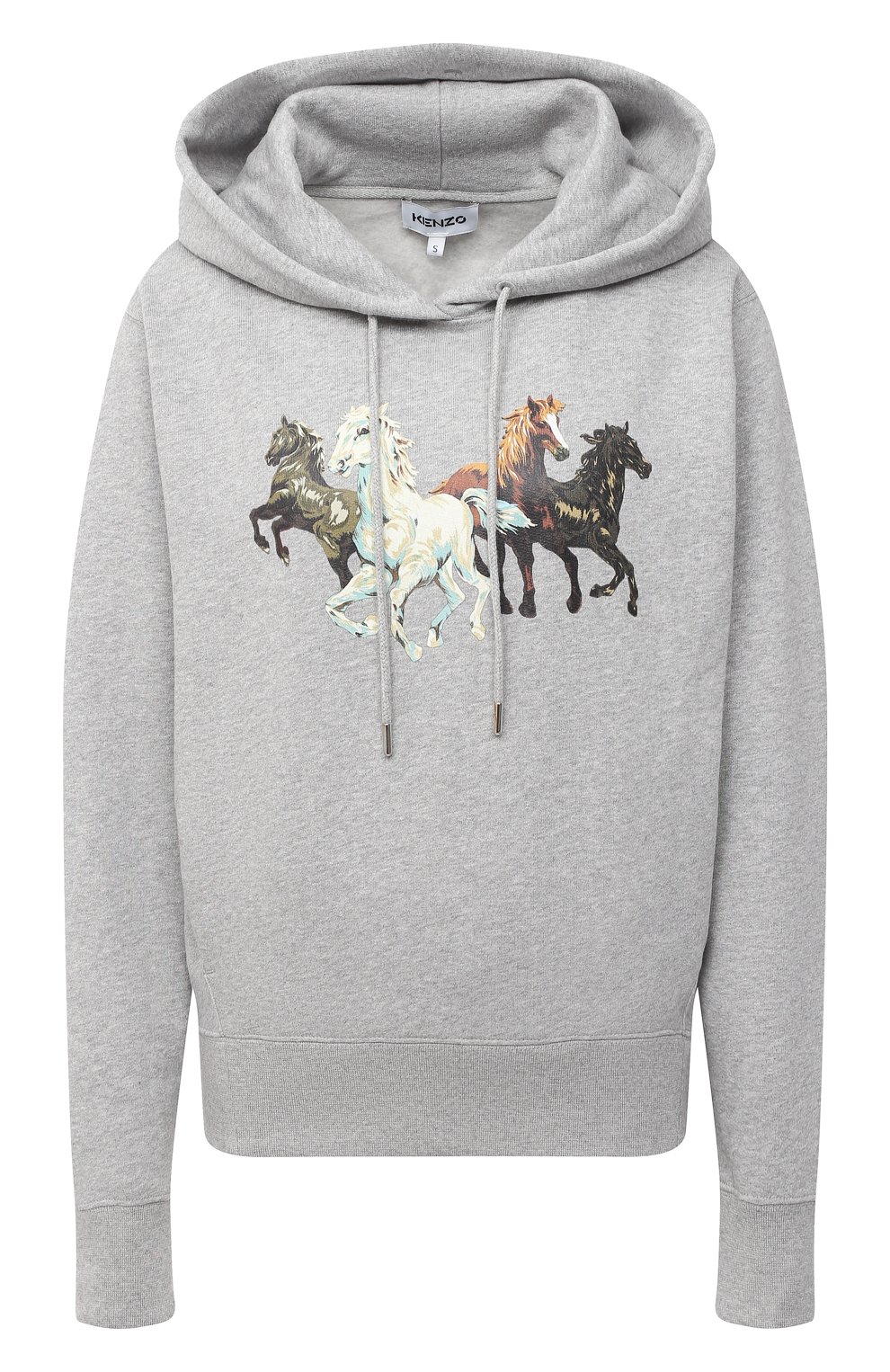 Хлопковое худи KENZO серого цвета по цене 38500 руб., арт. FA62SW8704M0, фото 1 Хлопковое худи KENZO, арт. FA62SW8704M0, фото 1