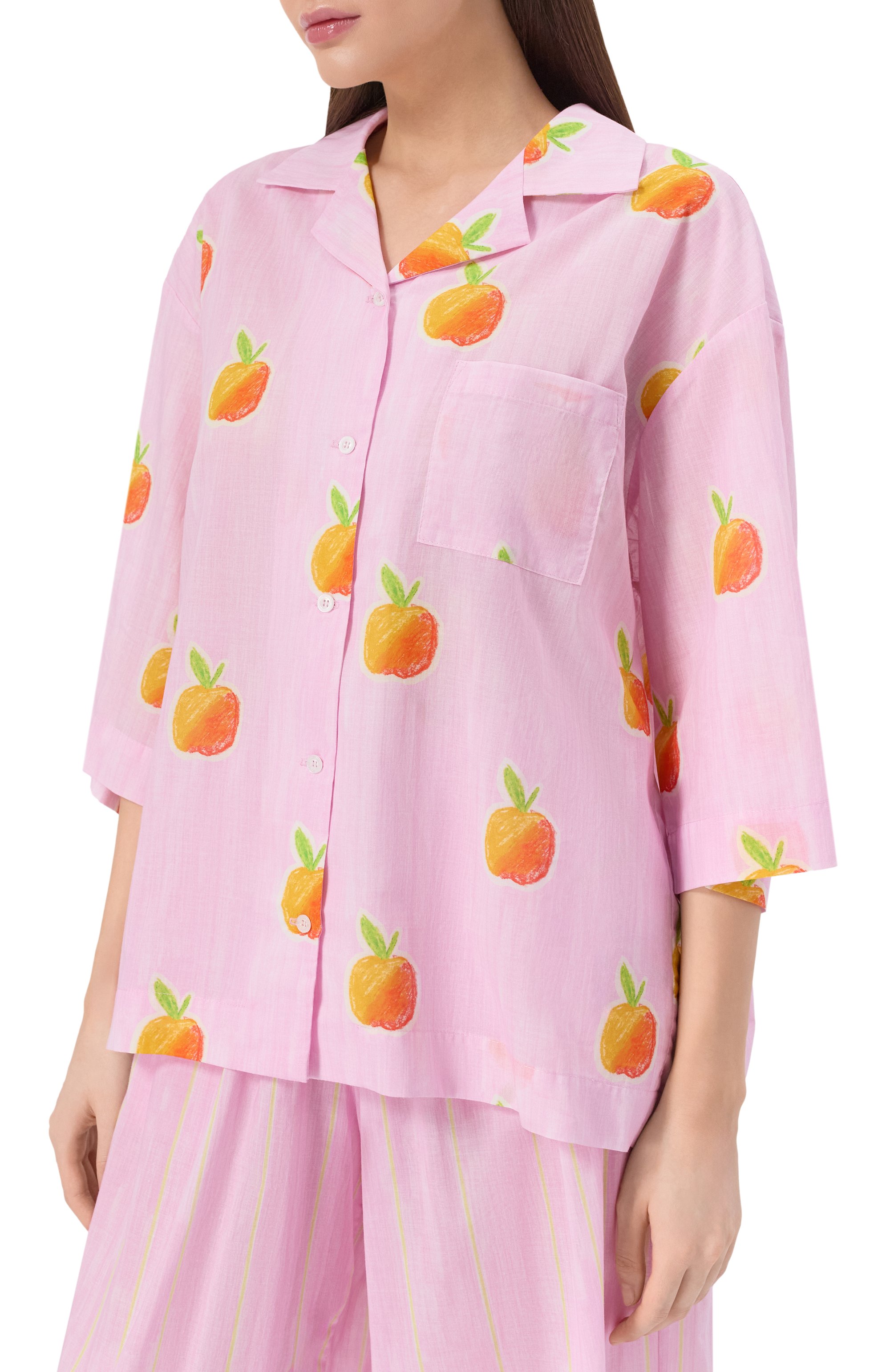 Хлопковая пижама ANY WOWZERS, арт. WCROP02P-APP-PINK, фото 3