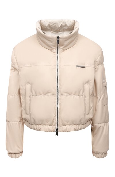 Кожаная куртка BRUNELLO CUCINELLI кремового цвета по цене 873000 руб., арт. MPBIS2856, фото 1 Кожаная куртка BRUNELLO CUCINELLI, арт. MPBIS2856, фото 1