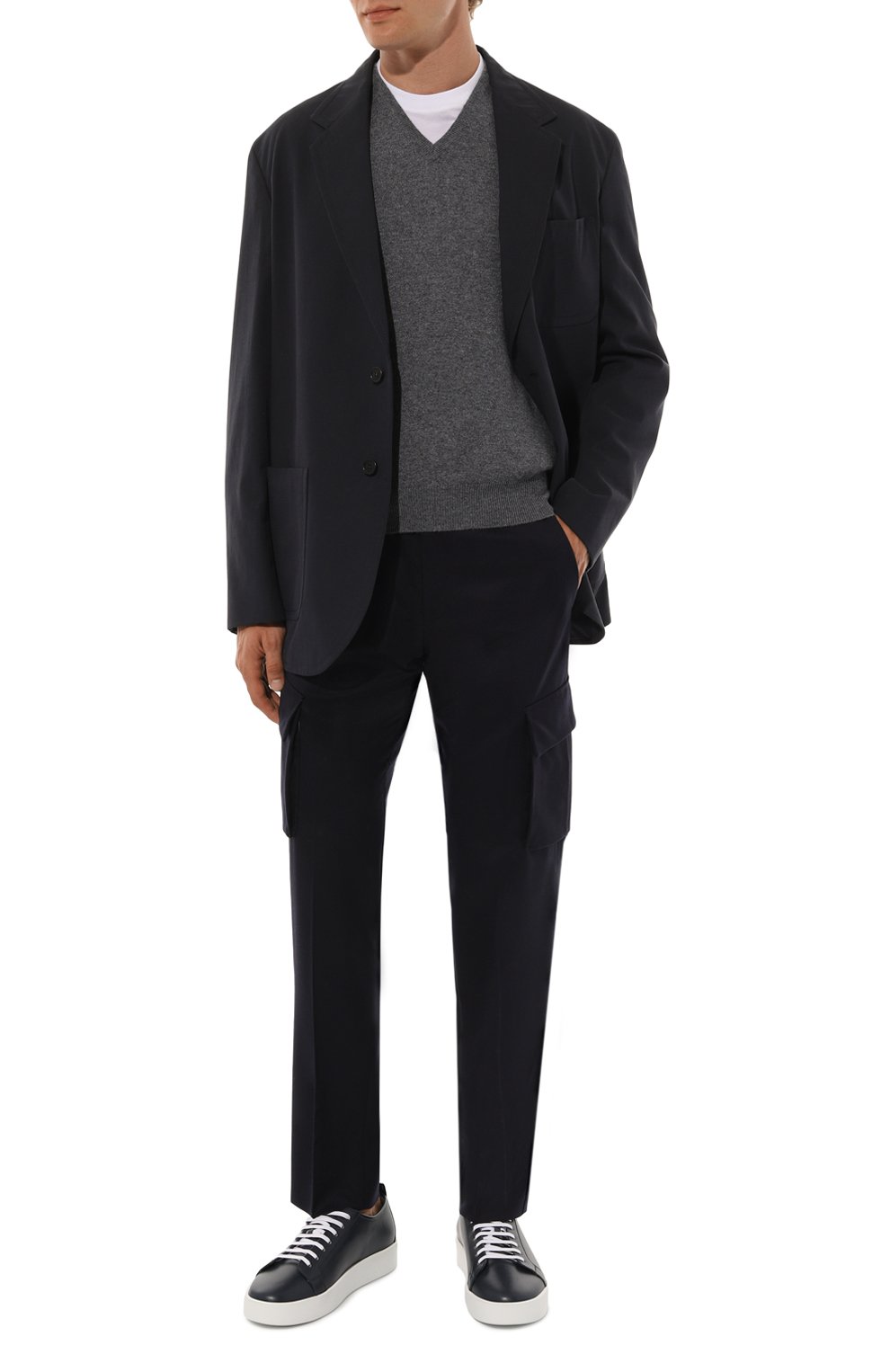 Кашемировый пуловер GRAN SASSO темно-серого цвета по цене 53550 руб., арт. 55115/15590, фото 2 Кашемировый пуловер GRAN SASSO, арт. 55115/15590, фото 2