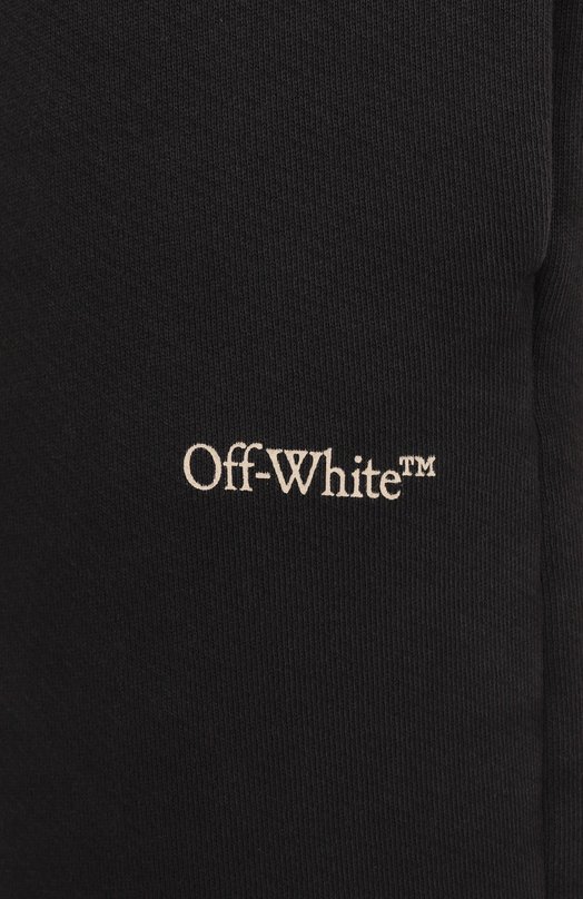 Хлопковые брюки Off-White 0MCH054S25FLE004 Чёрный  0MCH054S25FLE004 Фото 6