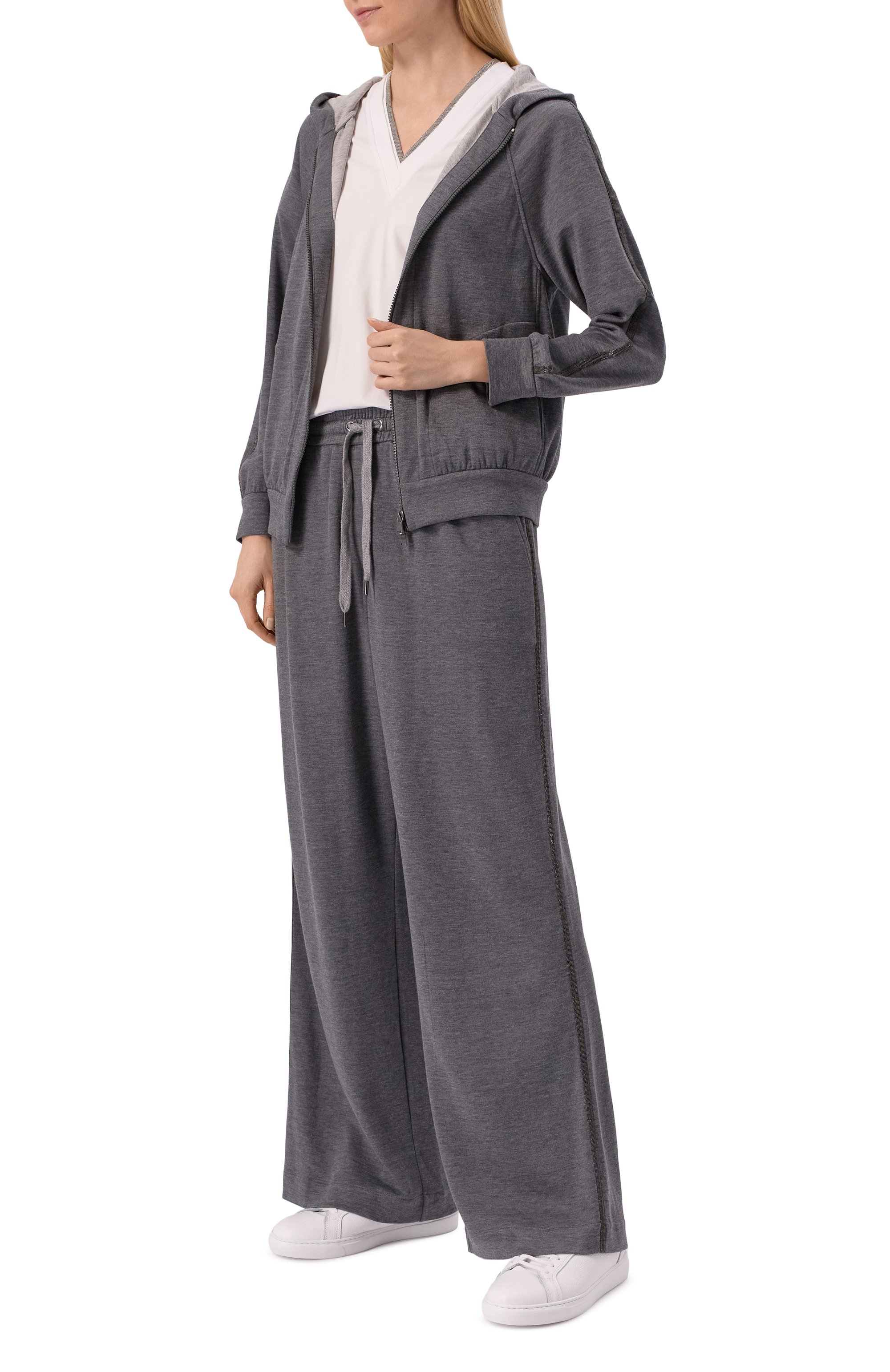 Брюки из хлопка и шелка BRUNELLO CUCINELLI, арт. MD828SM689, фото 2