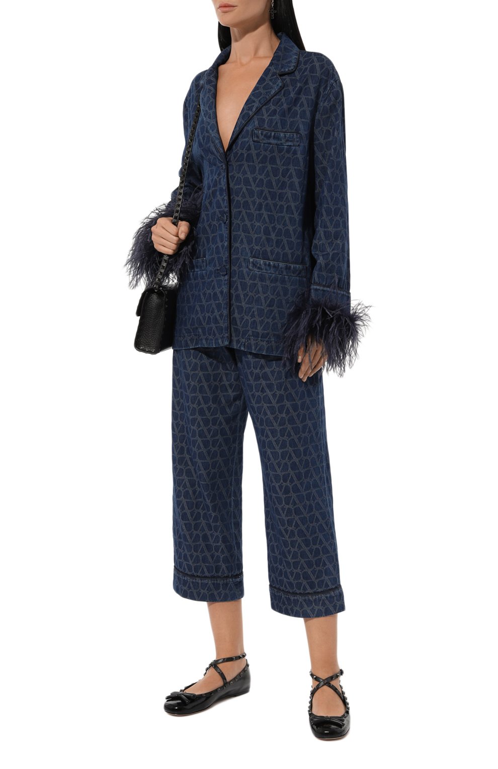 Кожаные балетки rockstud VALENTINO, арт. 5W2S0HB6/BLC, фото 2