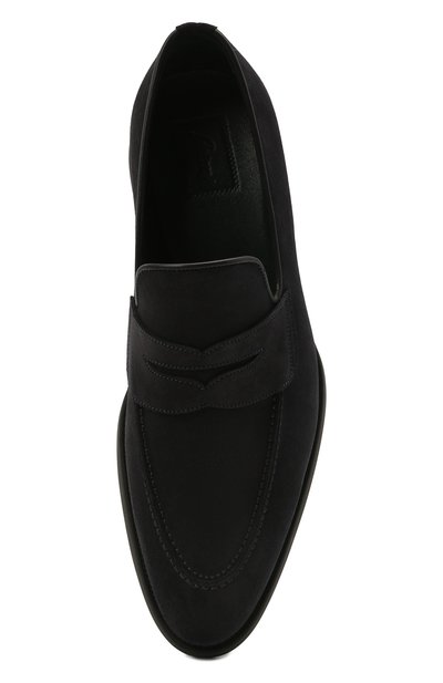 Замшевые пенни-лоферы BRIONI темно-синего цвета по цене 94500 руб., арт. QEI50L/09708, фото 5 Замшевые пенни-лоферы BRIONI, арт. QEI50L/09708, фото 5