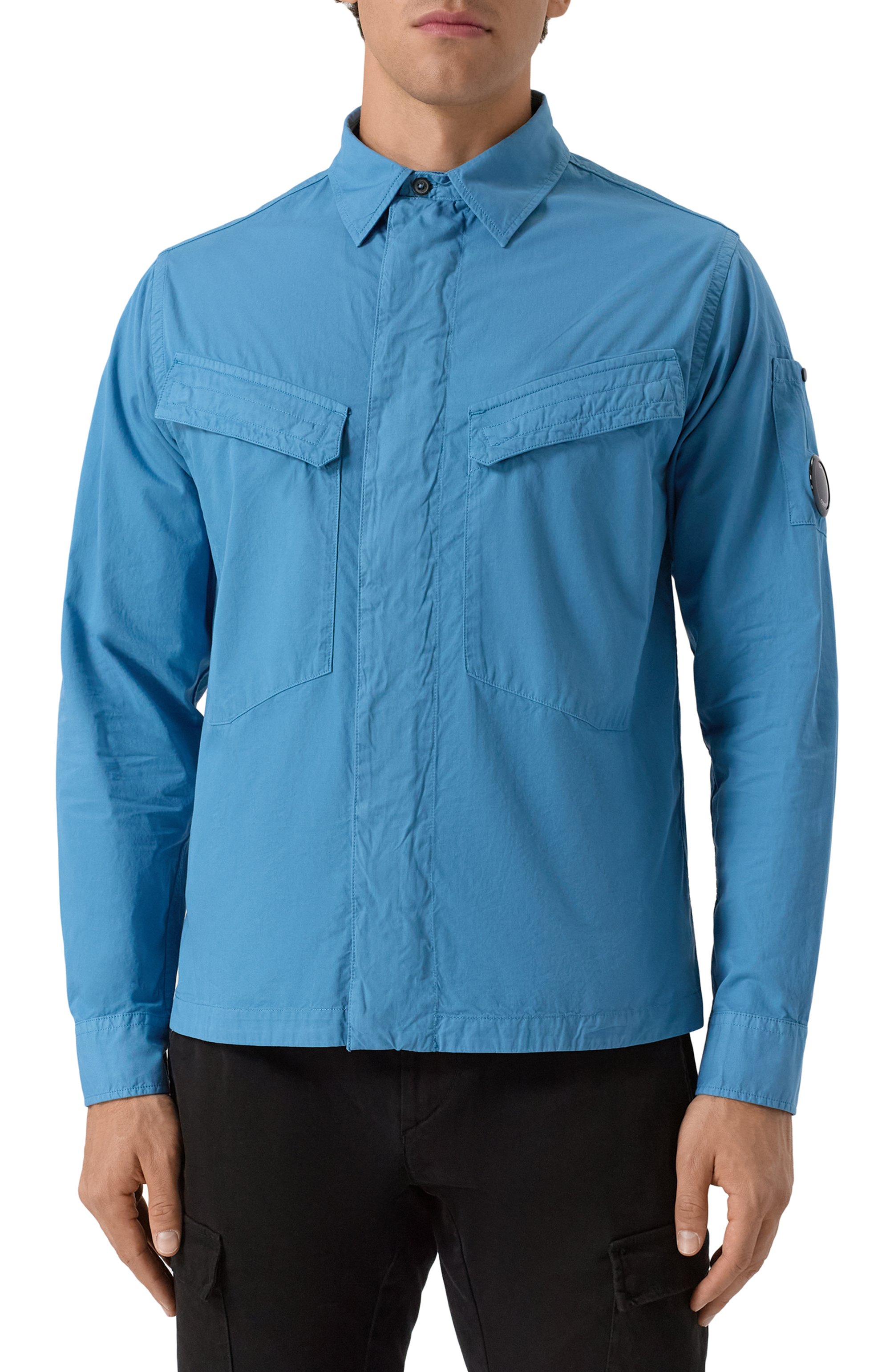 Хлопковая куртка-рубашка C.P. COMPANY, ар�т. 19CM0S073A110143G, фото 3