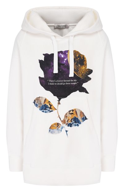 Женский хлопковое худи VALENTINO, арт. SB0MF04G52P