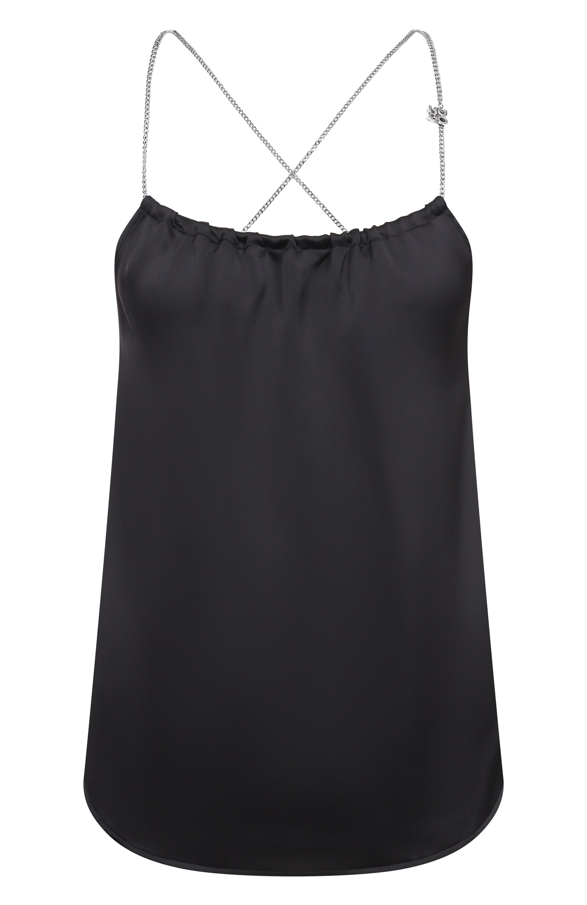 Атласный топ HUGO черного цвета по цене 17950 руб., арт. 50536436, фото 1 Атласный топ HUGO, арт. 50536436, фото 1