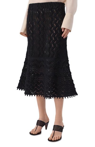 Хлопковая юбка JIL SANDER, арт. J02MA0371/J15476, фото 3