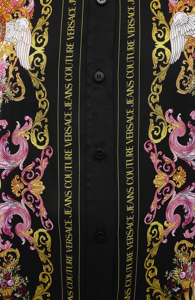 Рубашка из вискозы VERSACE JEANS COUTURE разноцветного цвета по цене 45250 руб., арт. B0HWA601-WDP211/S0229, фото 5 Рубашка из вискозы VERSACE JEANS COUTURE, арт. B0HWA601-WDP211/S0229, фото 5