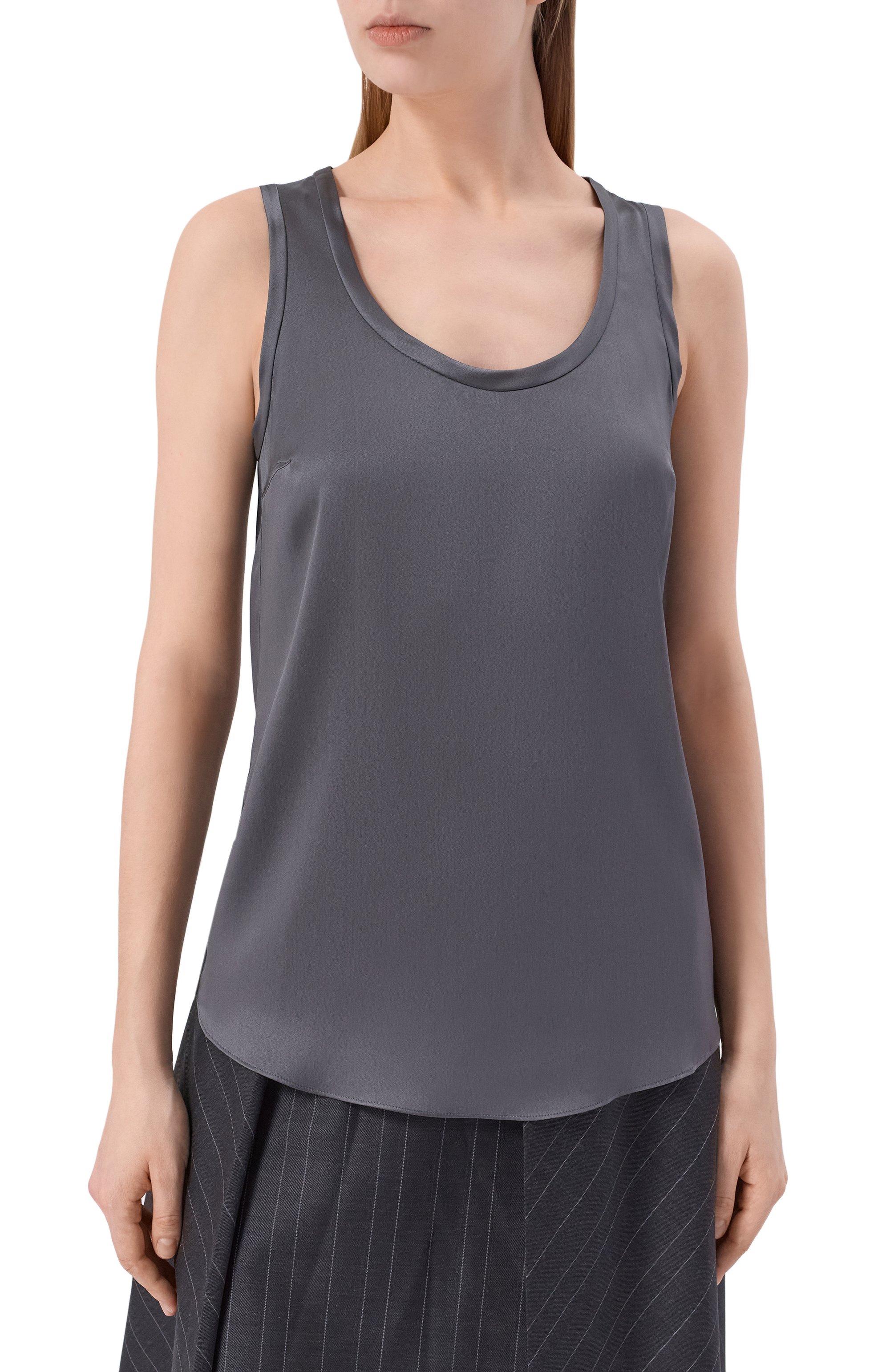 Атласный топ BRUNELLO CUCINELLI, арт. M0C59E0600, фото 3